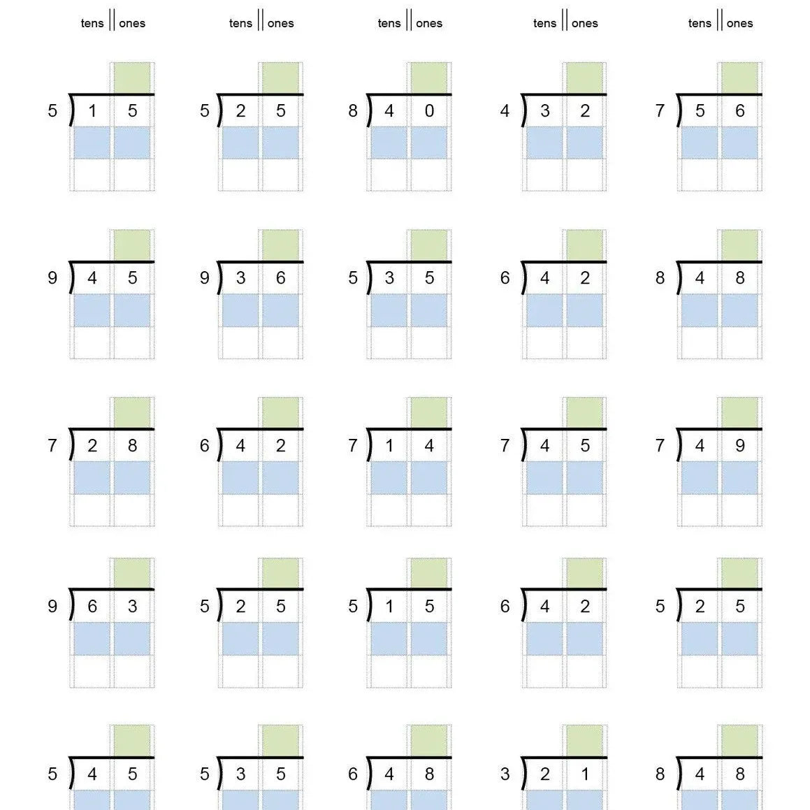 Channie's: One Page A Day Beginning Division Math Workbook