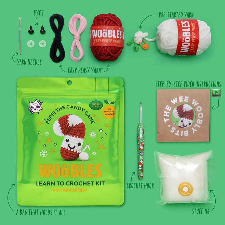 Woobles Peppi the Candy Cane Crochet Kit