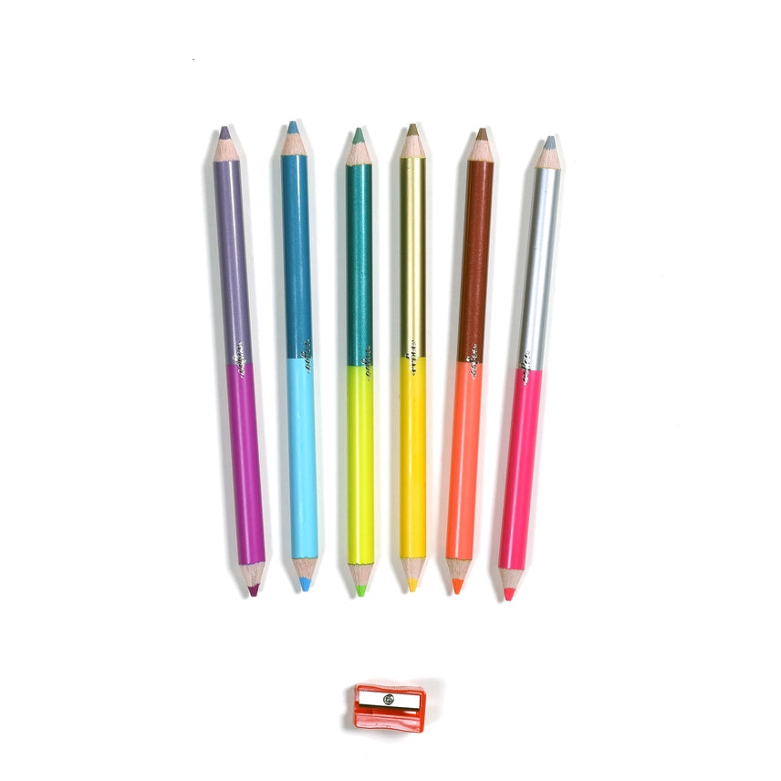 Axolotl 6 Jumbo Double-Sided Special Pencils