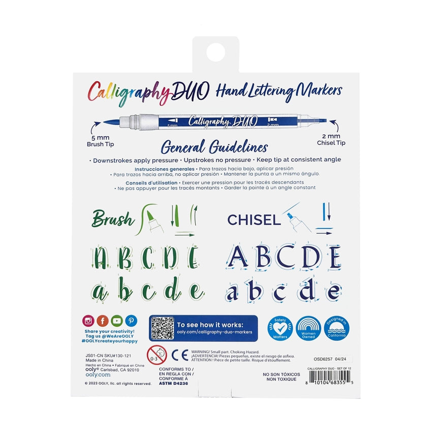 Calligraphy Duo Double-Ended Markers - Set of 12