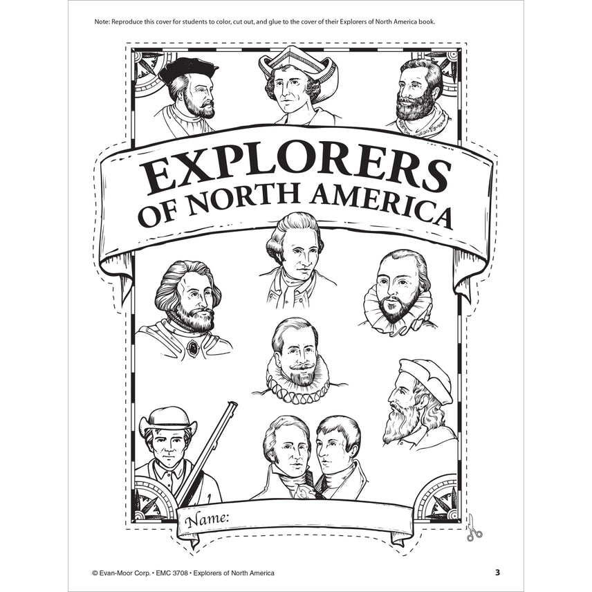 History Pockets: Explorers of North America Workbook, Grade 4-6