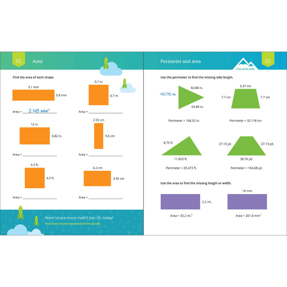 Ixl Math Workbook: Grade 5 Decimals