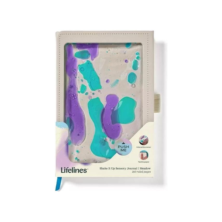 Lifelines "Shake It Up" Sensory Journal with Tactile Cover Embossed Paper - Meadow