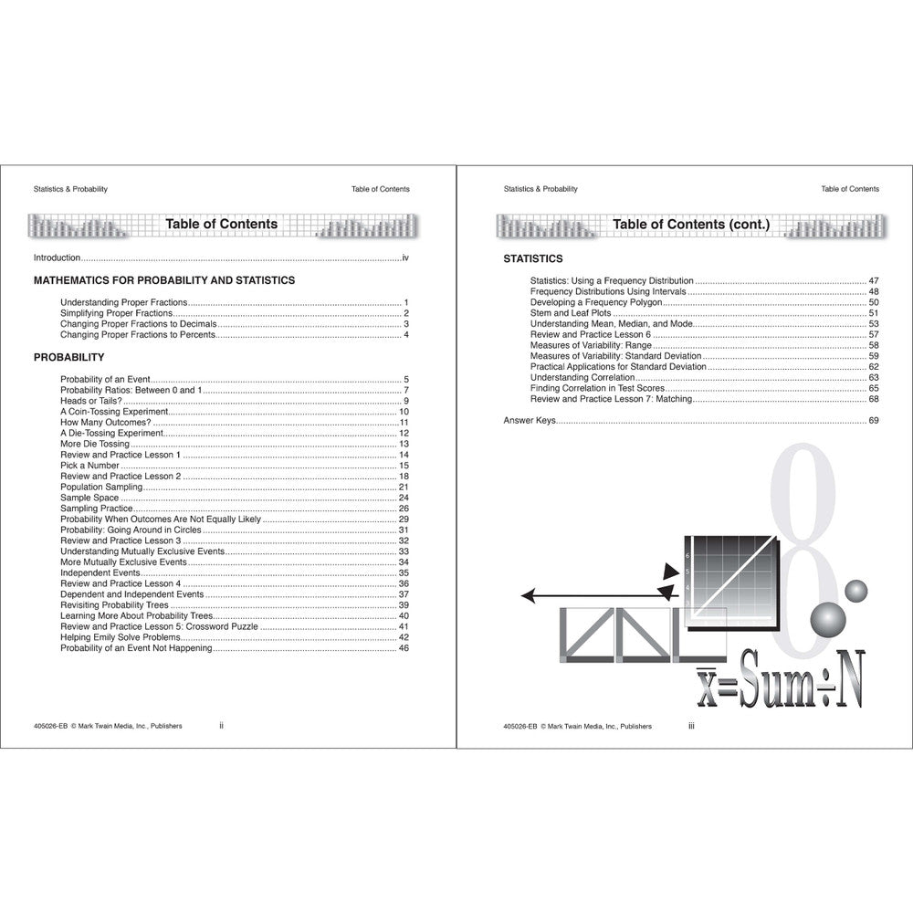 Statistics & Probability Workbook Middle & Upper Grades