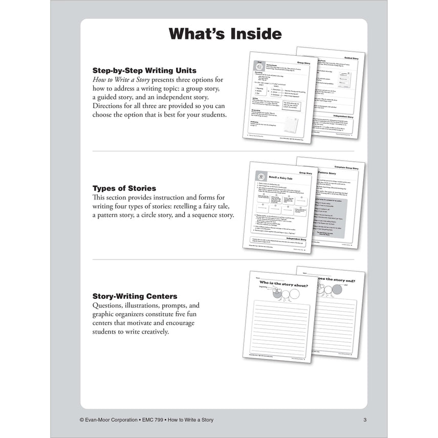 How To Write A Story, Workbook Grade 1-3