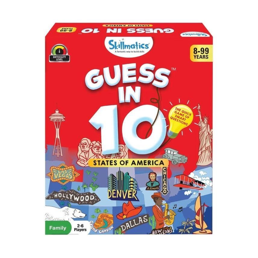 Guess in 10 States of America Card Game