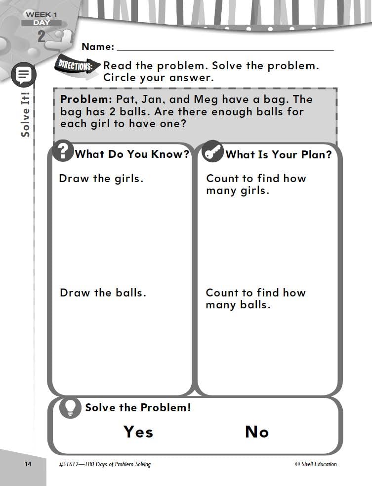 180 Days: Problem Solving for Kindergarten