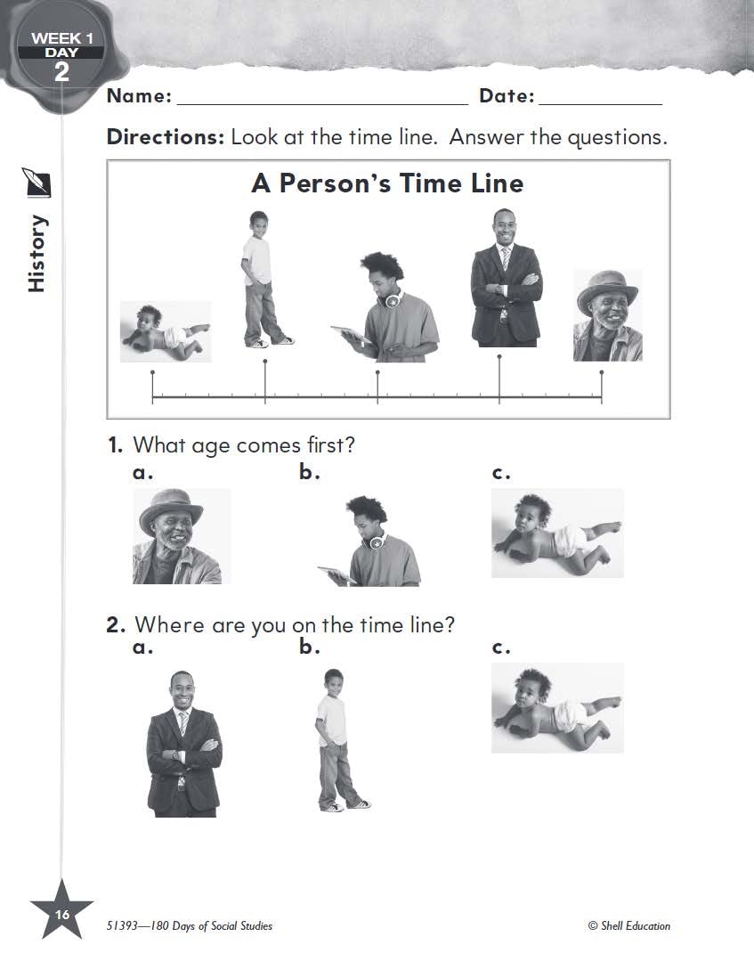 180 Days: Social Studies for First Grade