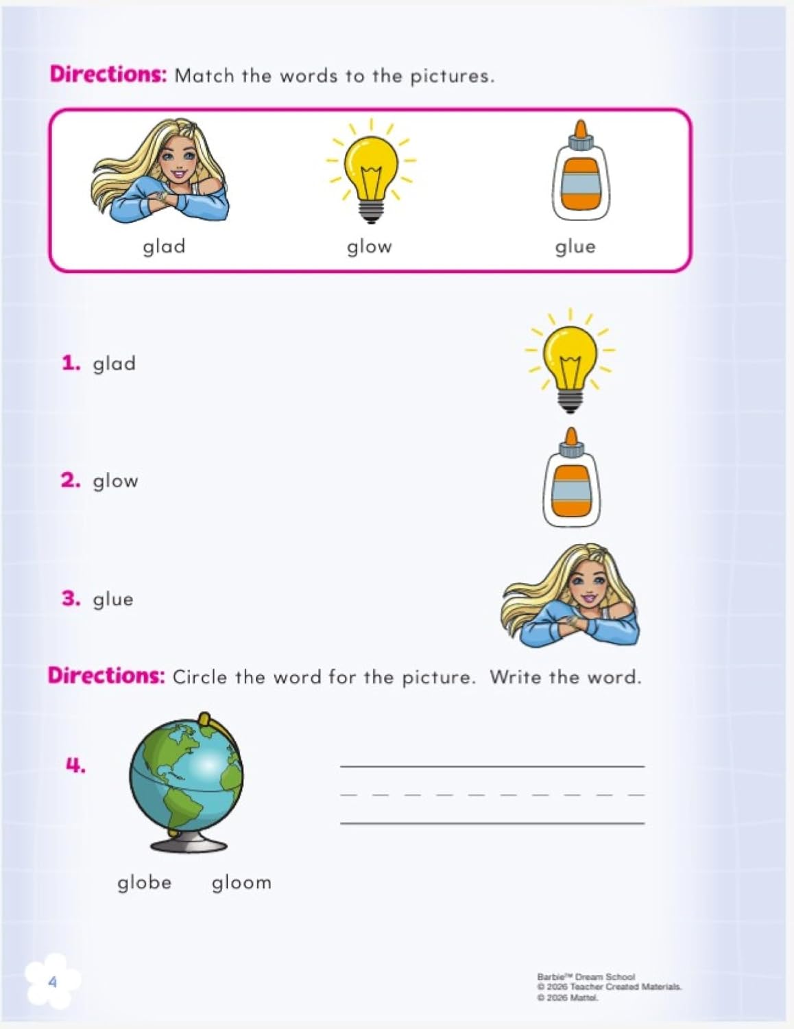 Barbie Dream School Kindergarten Workbook