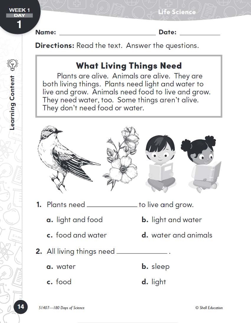 180 Days: Science for First Grade
