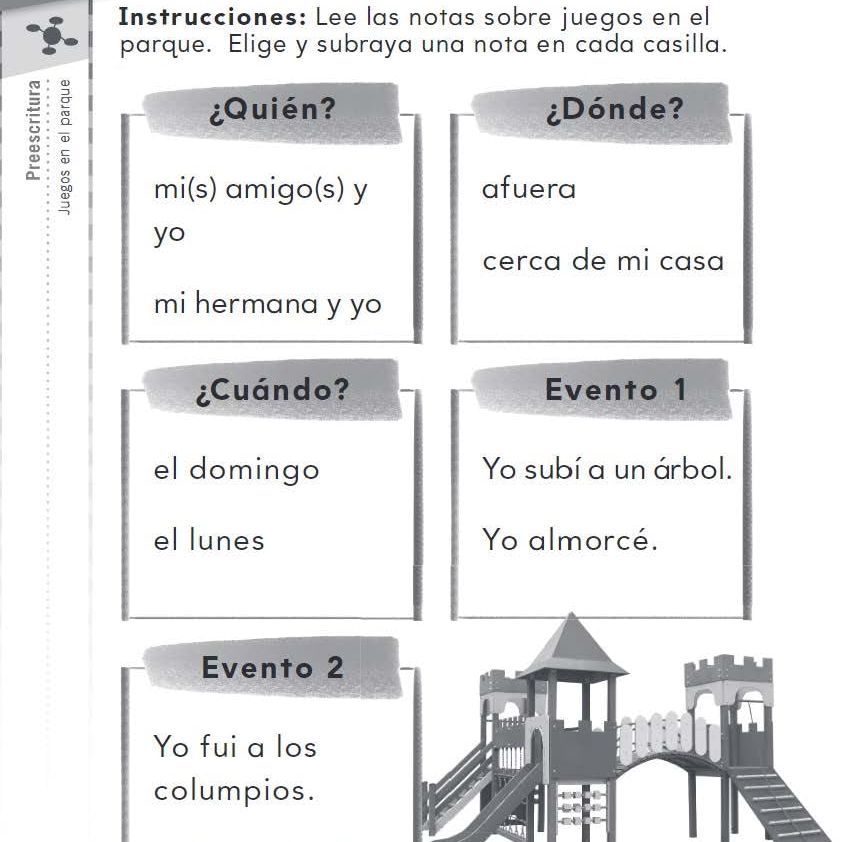 180 Days: Writing for Kindergarten (Spanish)