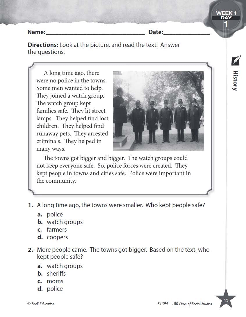 180 Days: Social Studies for Second Grade