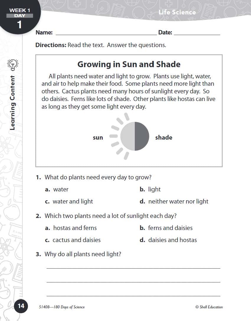 180 Days: Science for Second Grade