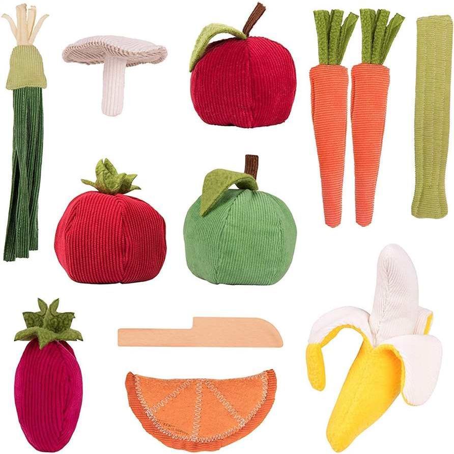 PopOhVer Plush Food Fruits & Vegetables Set