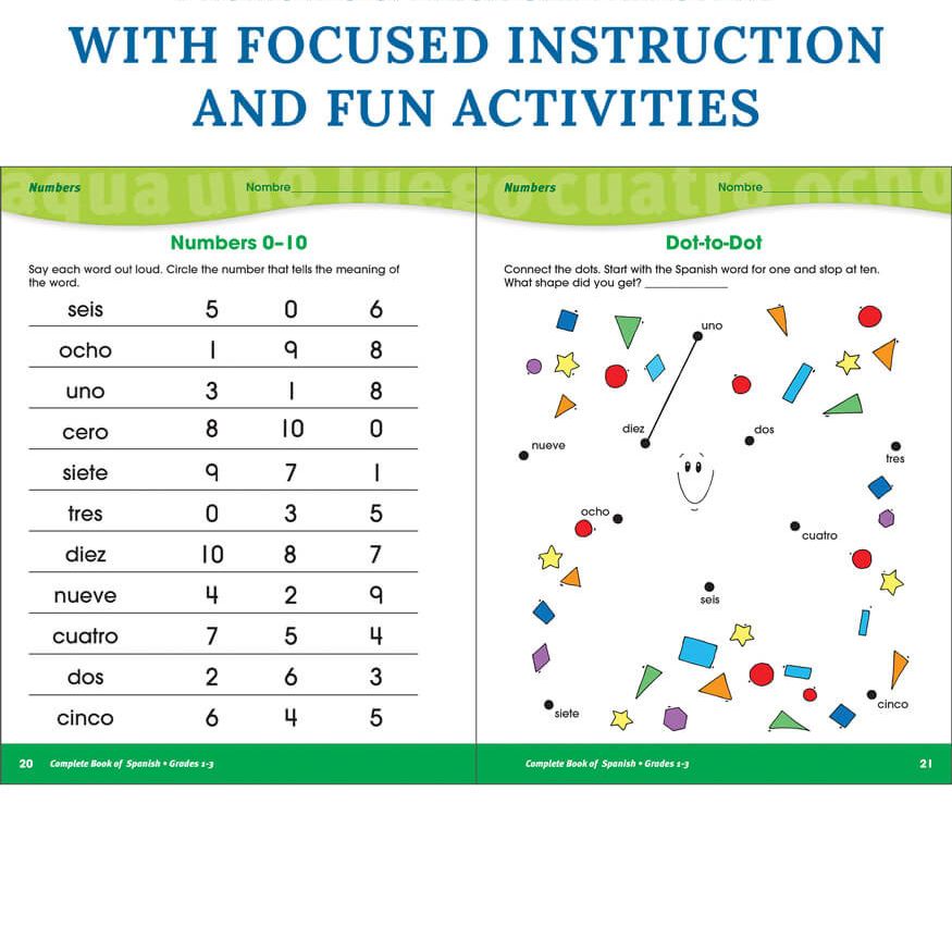 The Complete Book of Spanish Workbook, Grades 1 - 3