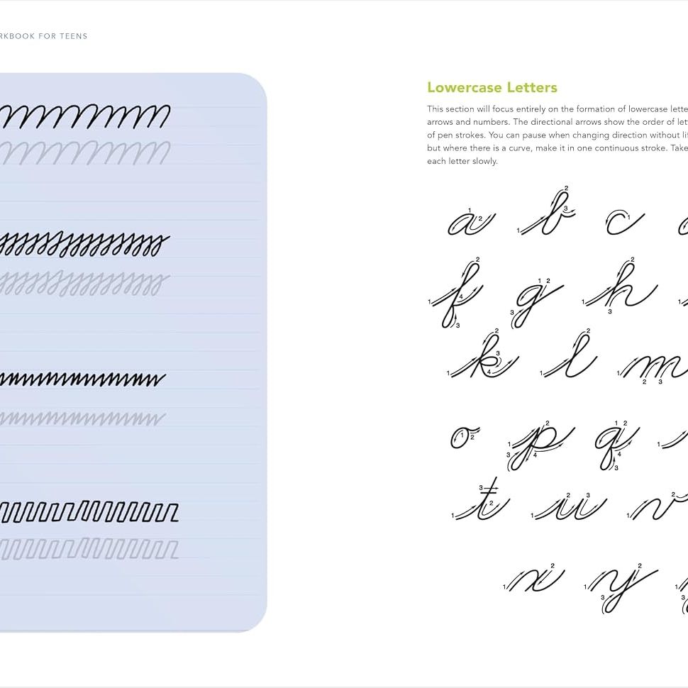 Cursive Handwriting Workbook For Teens