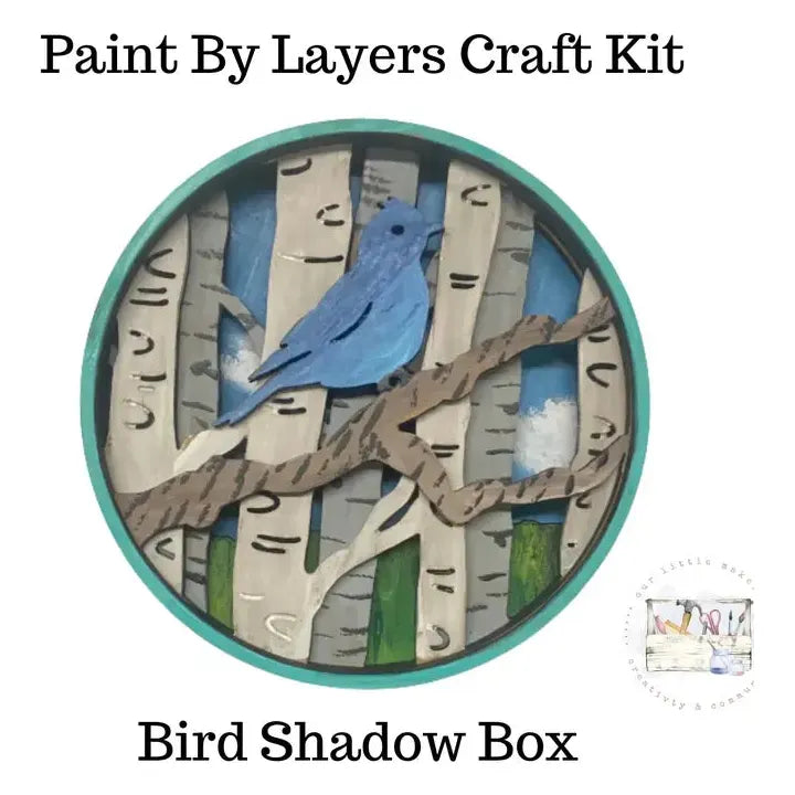 Paint By Layers Bird Shadow Box