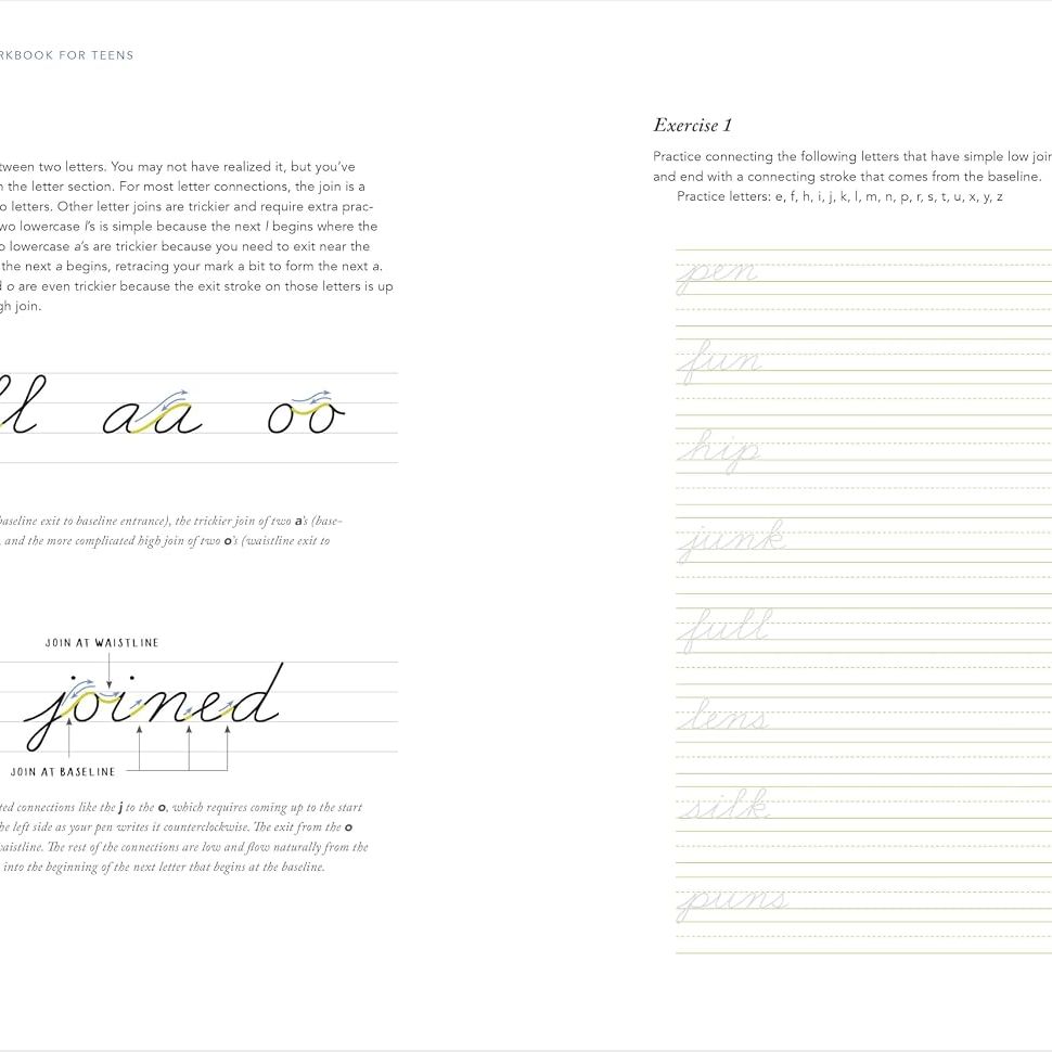 Cursive Handwriting Workbook For Teens