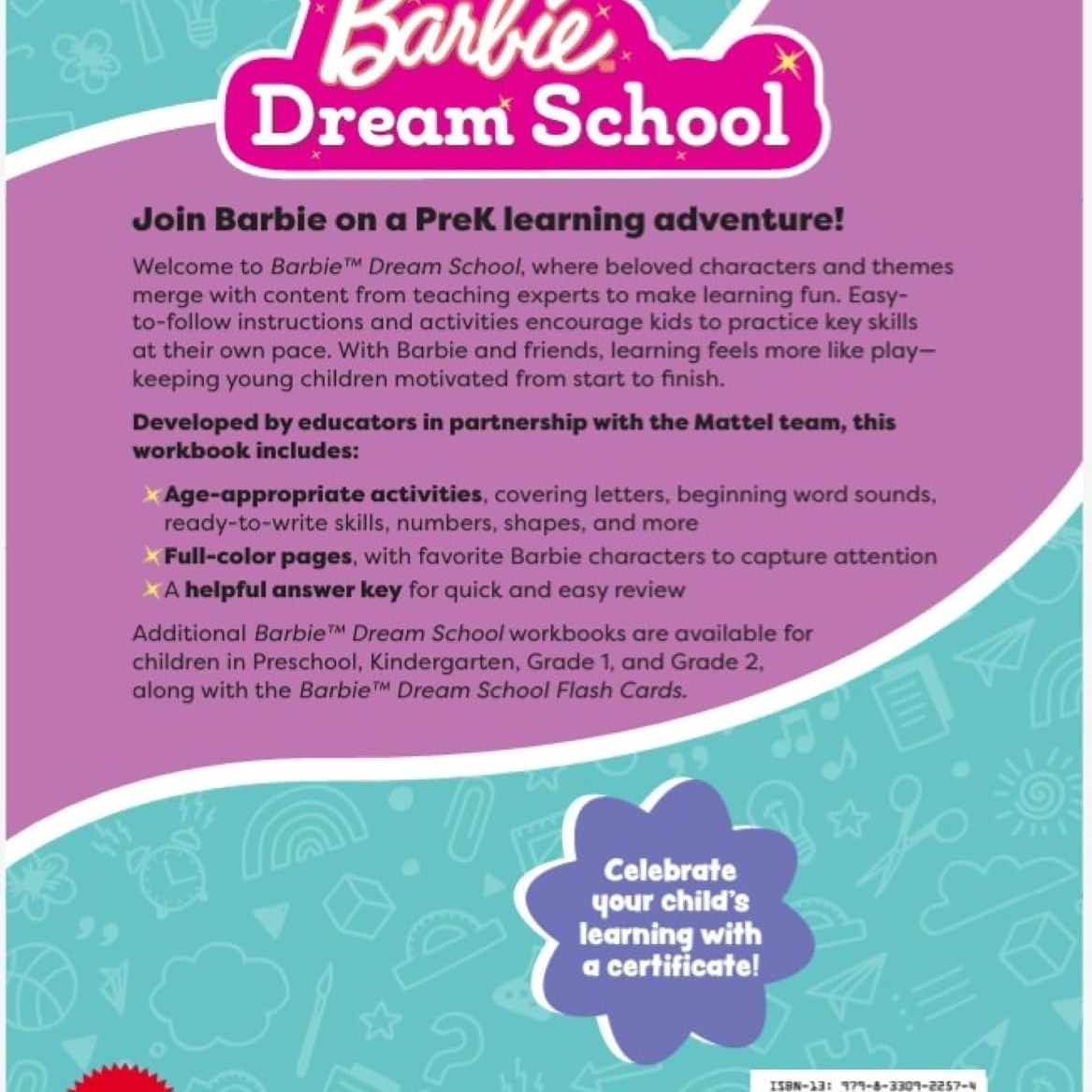 Barbie Dream School PreK Workbook