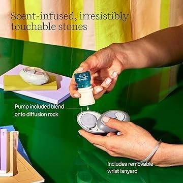 Lifelines 2pk Grounding Stones - Motion Fidget Collection plus Essential Oil Blend