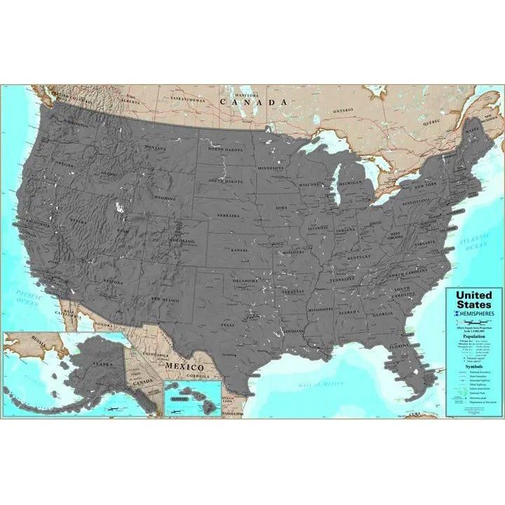 Scratch Off United States Map