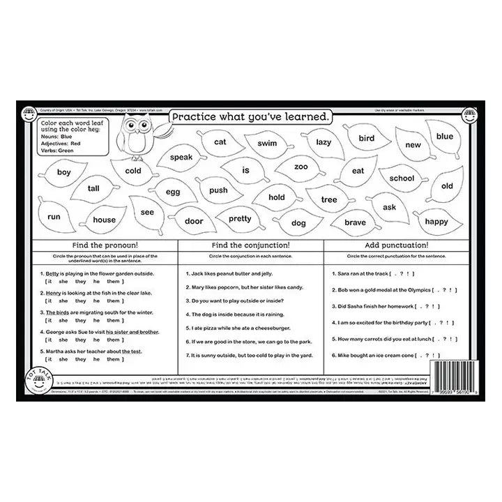 Grammar Placemat