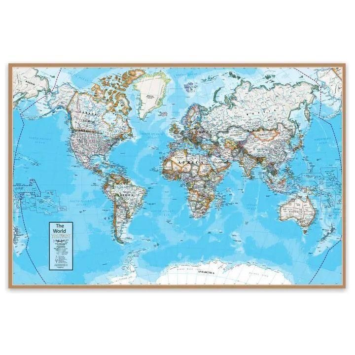 Contemporary World Wall Map