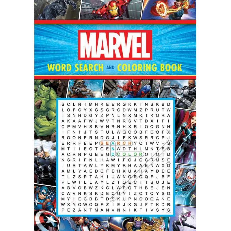 Marvel Word Search and Coloring Book