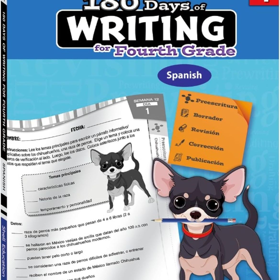 180 Days: Writing for Fourth Grade (Spanish)