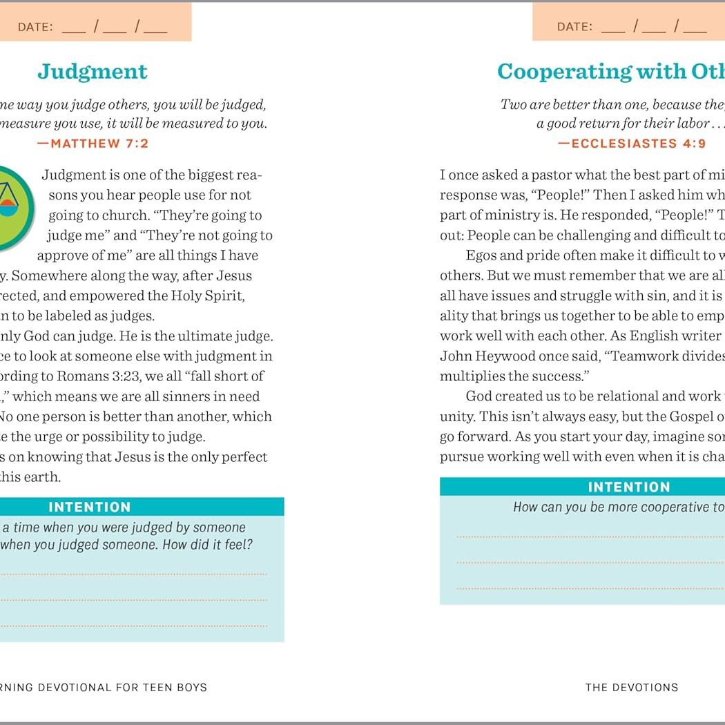 Morning Devotional For Teen Boys