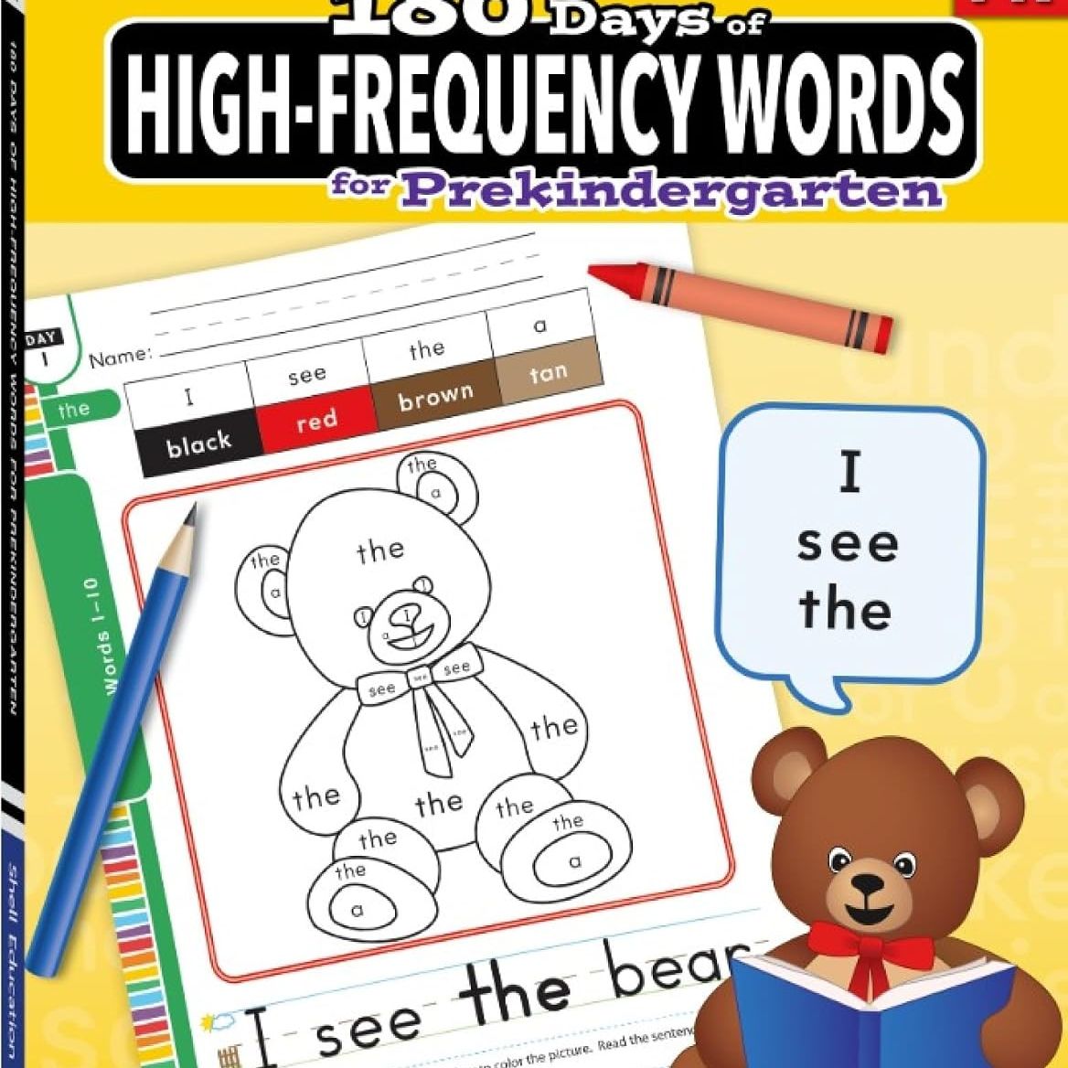 180 Days: High-Frequency Words for Prekindergarten