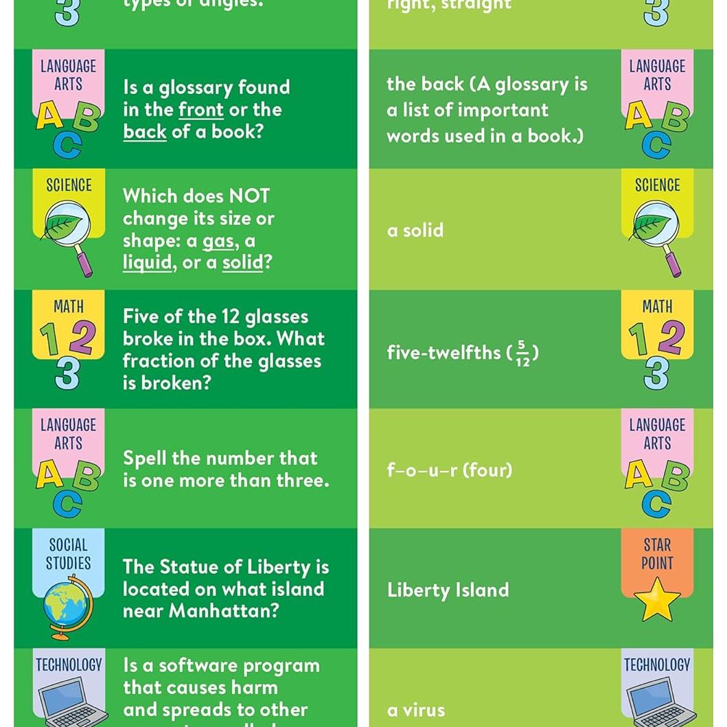 Brain Quest 3rd Grade Smart Cards Revised 5th Edition