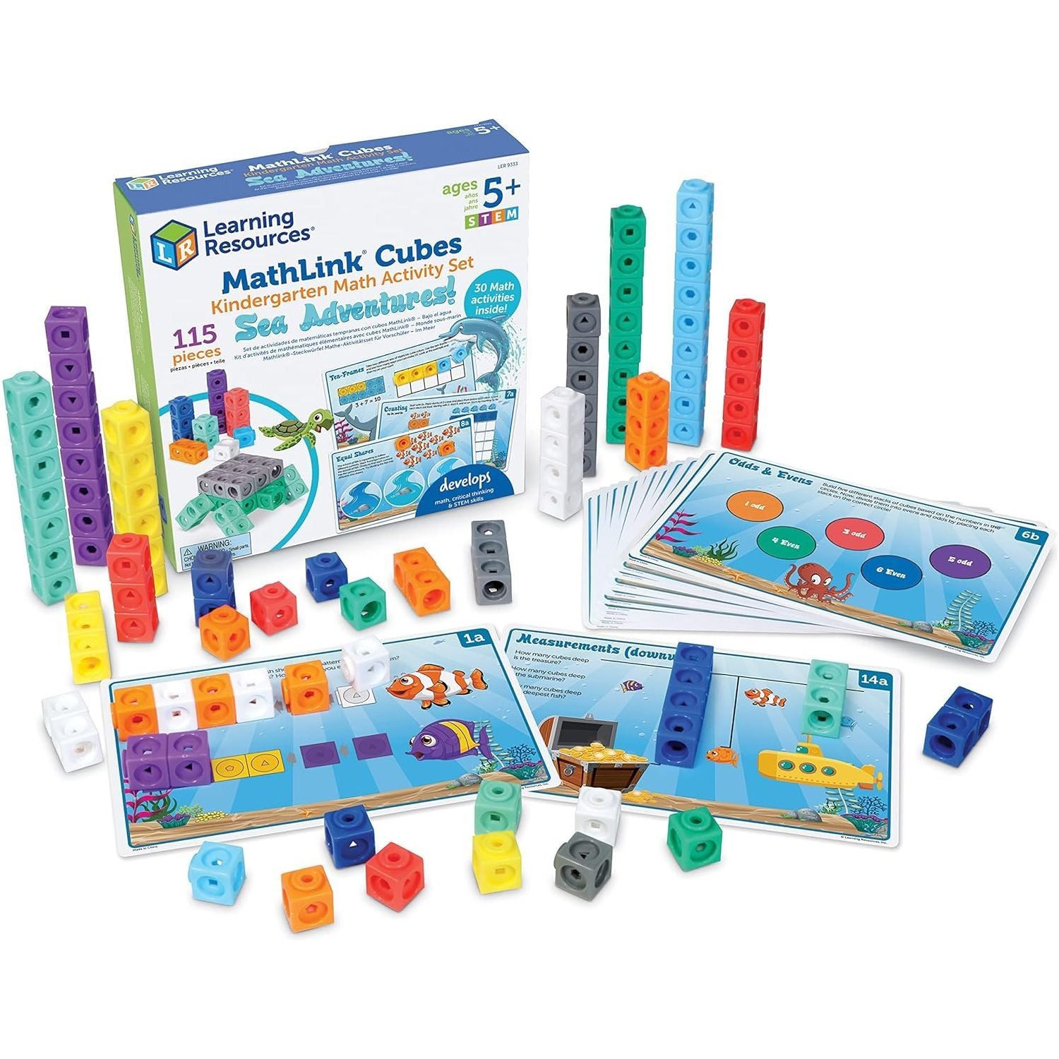 MathLink Cubes Kindergarten Math Activity Set: Sea Adventure!