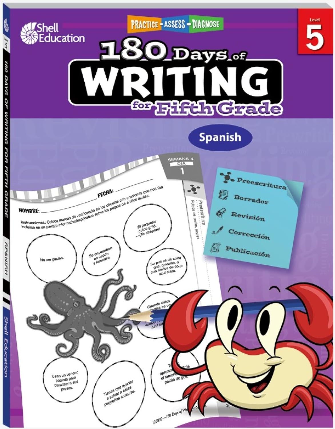 180 Days: Writing for Fifth Grade (Spanish)
