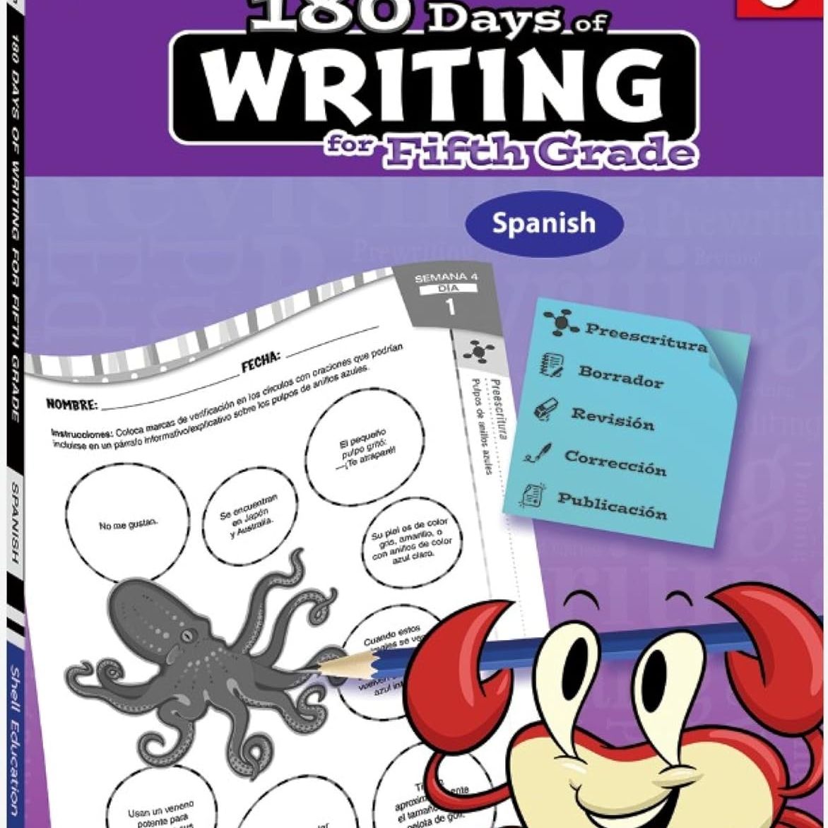 180 Days: Writing for Fifth Grade (Spanish)