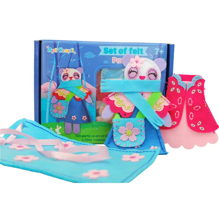 APLI Krapli Sew Felt Toy Kit Toy Panda