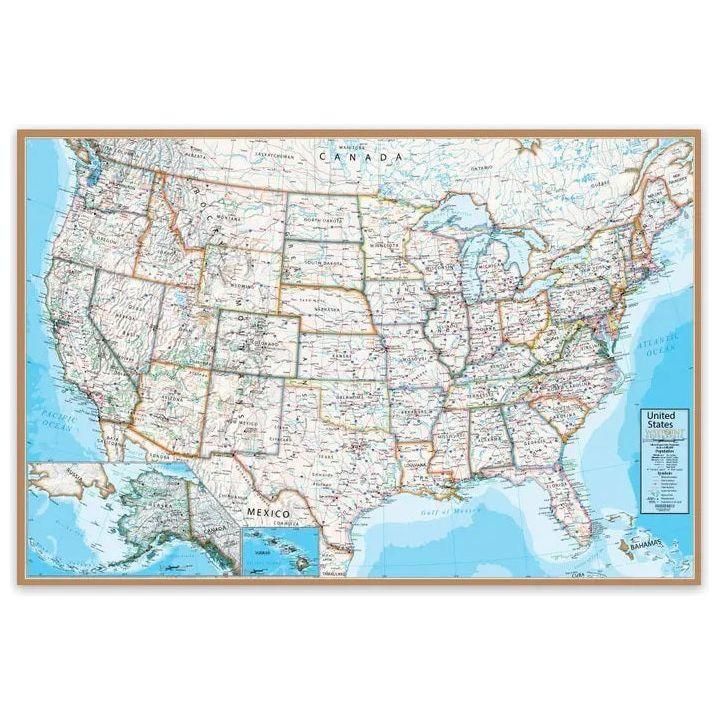 Contemporary United States Wall Map