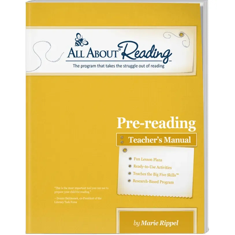 All About Reading: Pre-Reading Teachers Manual