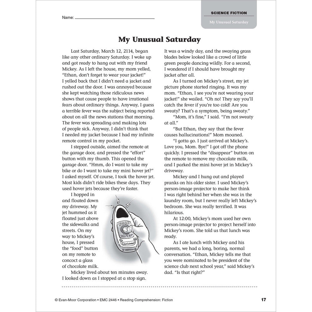 Reading Comprehension: Fiction, Resource Workbook (Grade 6)