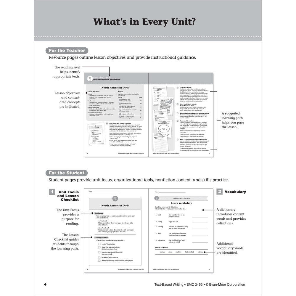 Text-Based Writing Workbook, Grade 3