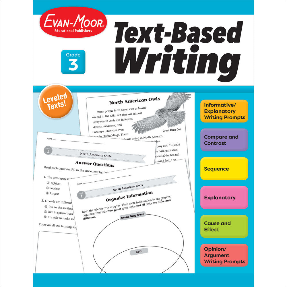 Text-Based Writing Workbook, Grade 3