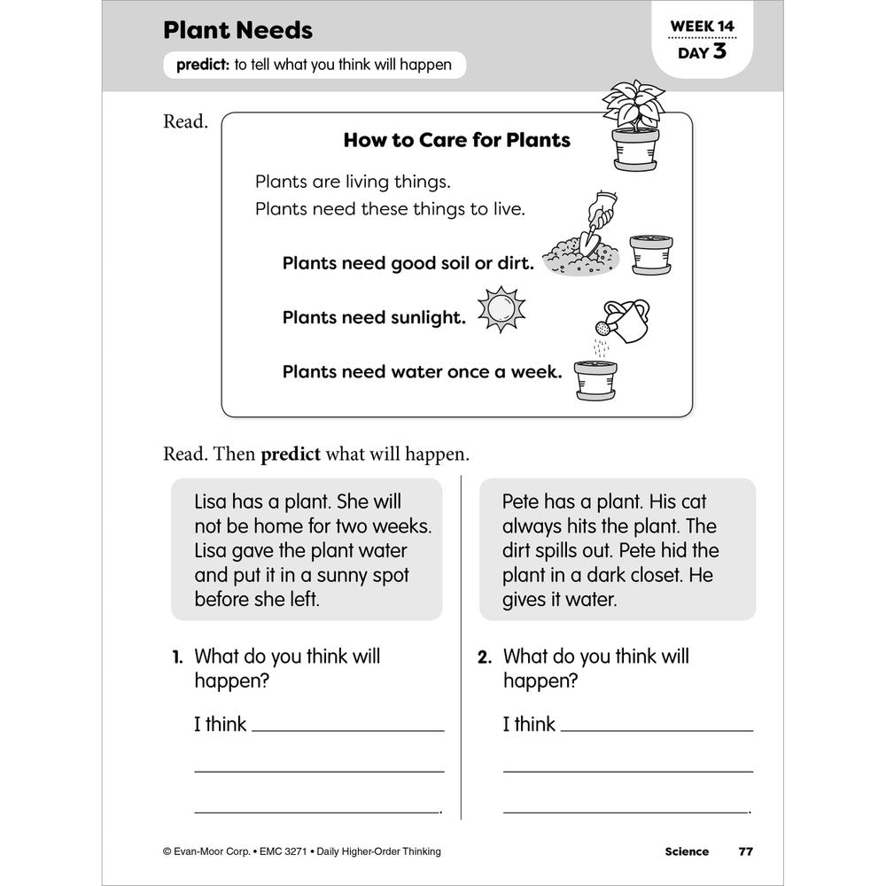 Daily Higher-Order Thinking, Teacher Resource Workbook (Grade 1)