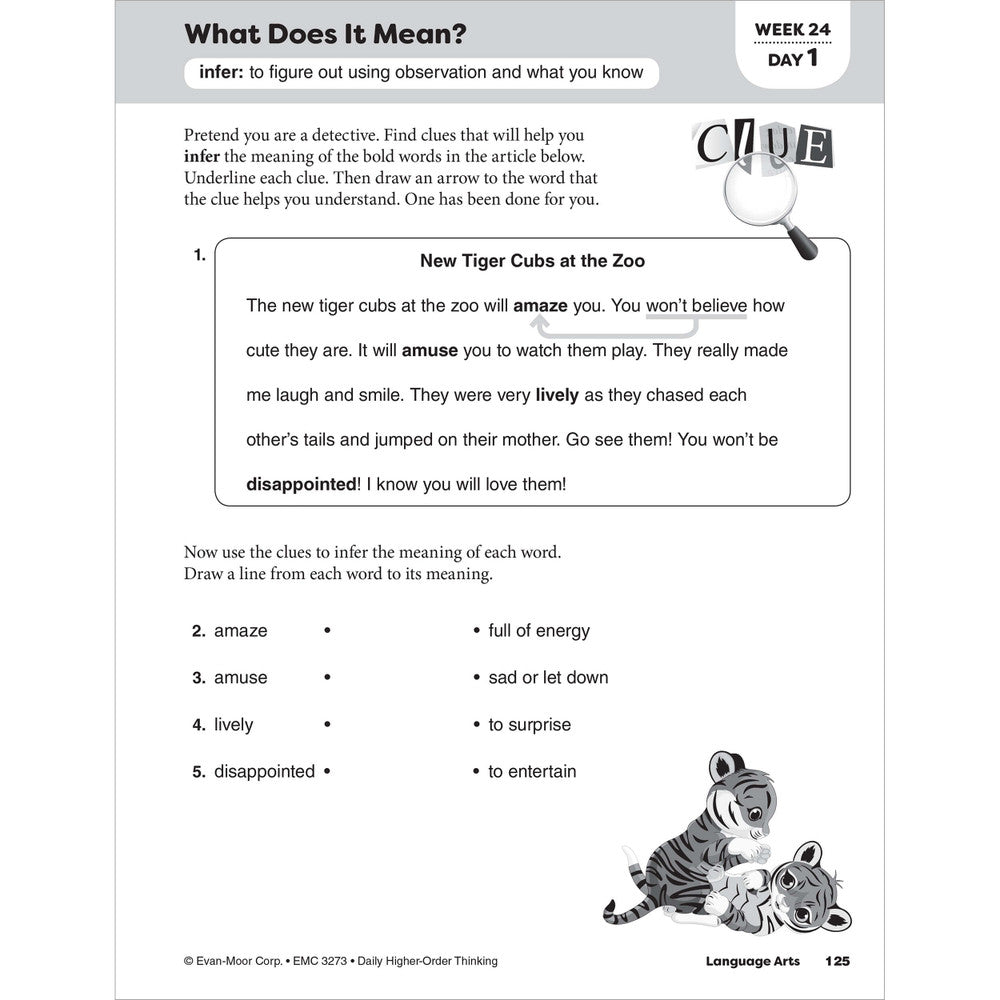 Daily Higher-Order Thinking, Teacher Resource Workbook (Grade 3)