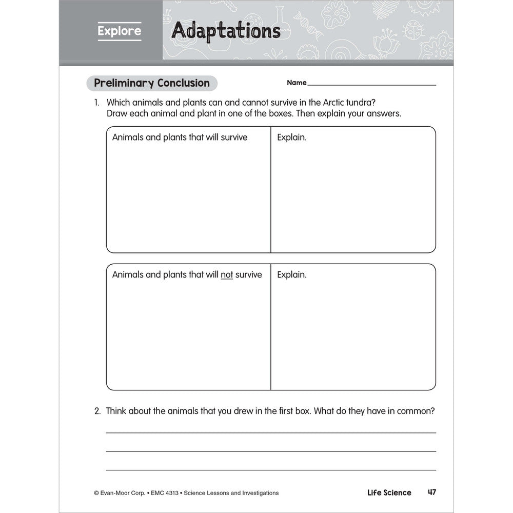 Science Lessons & Investigations Workbook, Grade 3