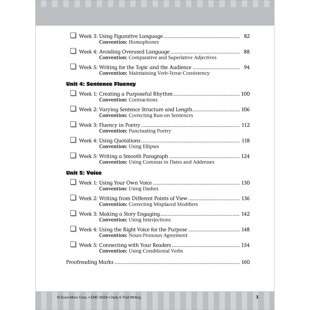 Daily 6-Trait Writing Workbook, Grade 8
