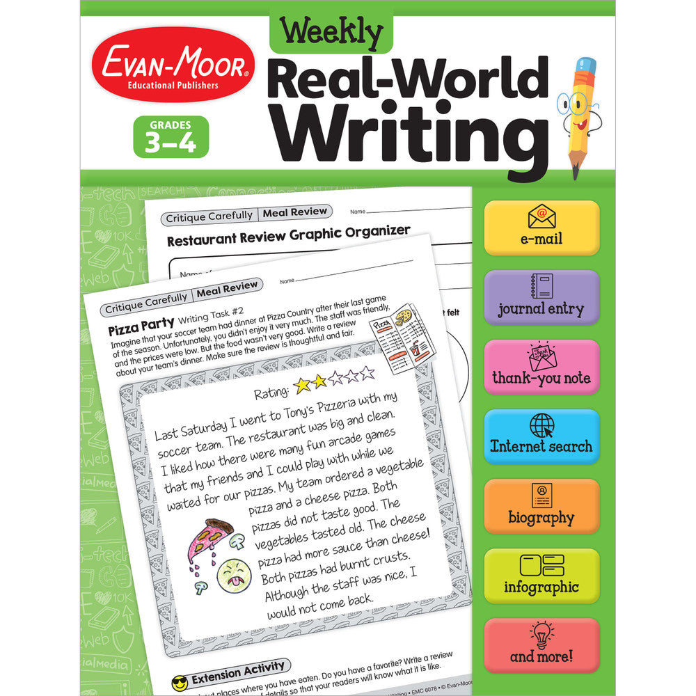 Real-World Writing Workbook, Grades 3-4