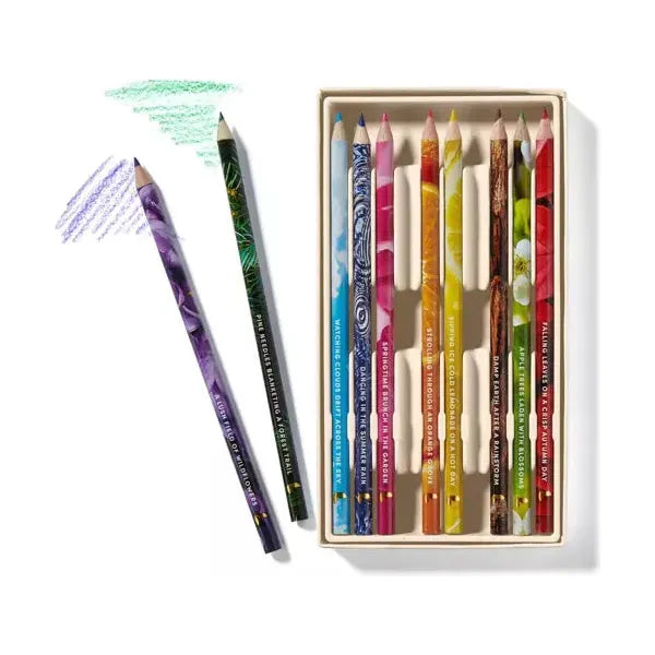 Lifelines 10pk Scented Classic Palette Colored Pencils Infused with Essential Oil Blends: Rub & Sniff Technology