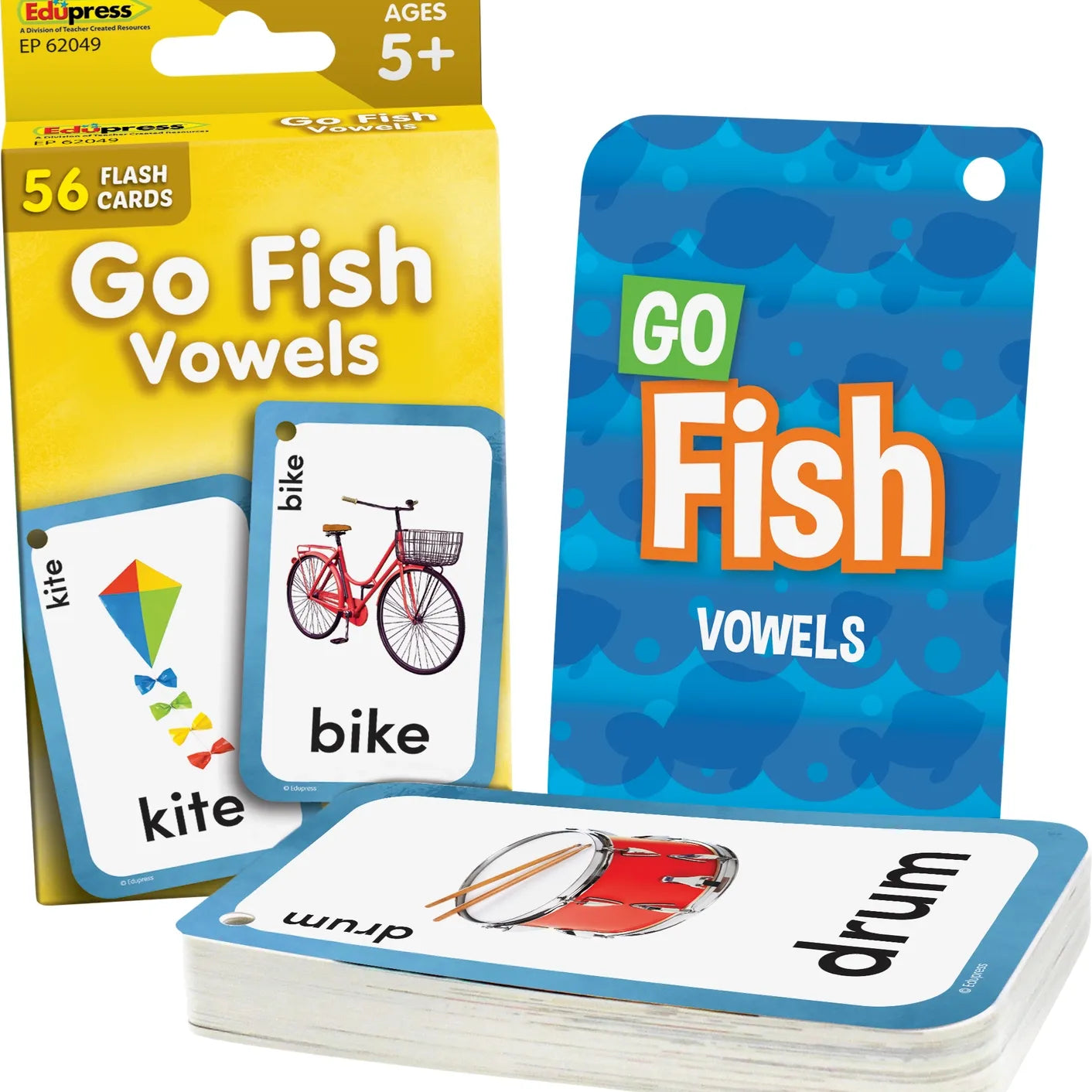 Go Fish Vowels Flash Cards