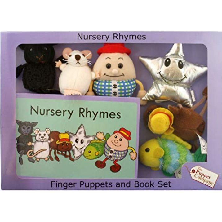 The Puppet Company Traditional Story Sets Nursery Rhymes Book and Finger Puppets Set