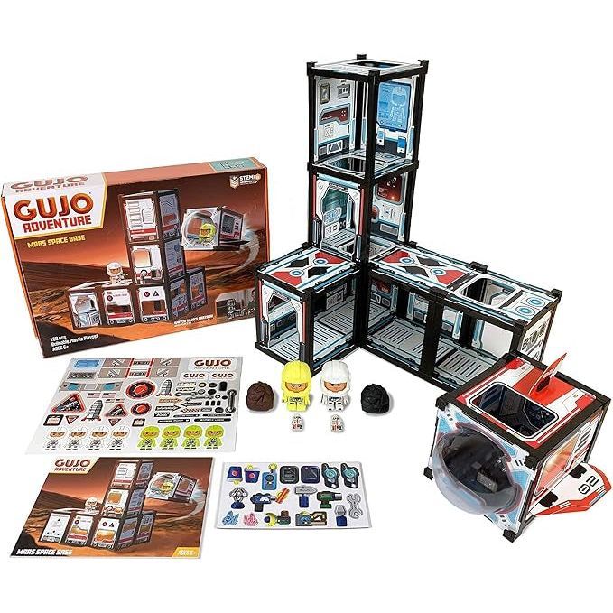 GUJO Adventure Mars Space Base & Space Shuttle “ Educational STEM Project for Kids Age 7-11+ Build-Your-Own Mars Space Station “ Great Gift for Boys (165+ Pieces)